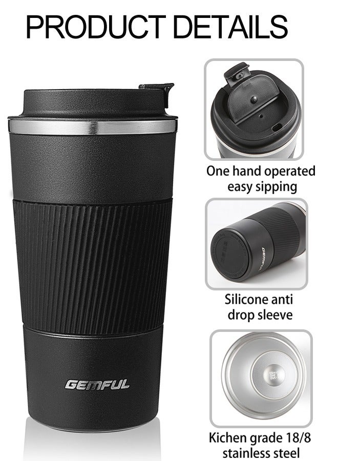 GEMFUL Travel Coffee Mug Stainless Steel Vacuum Ice and Hot Drinks Insulated Tumbler for Home Office Outdoor Works - Image 3