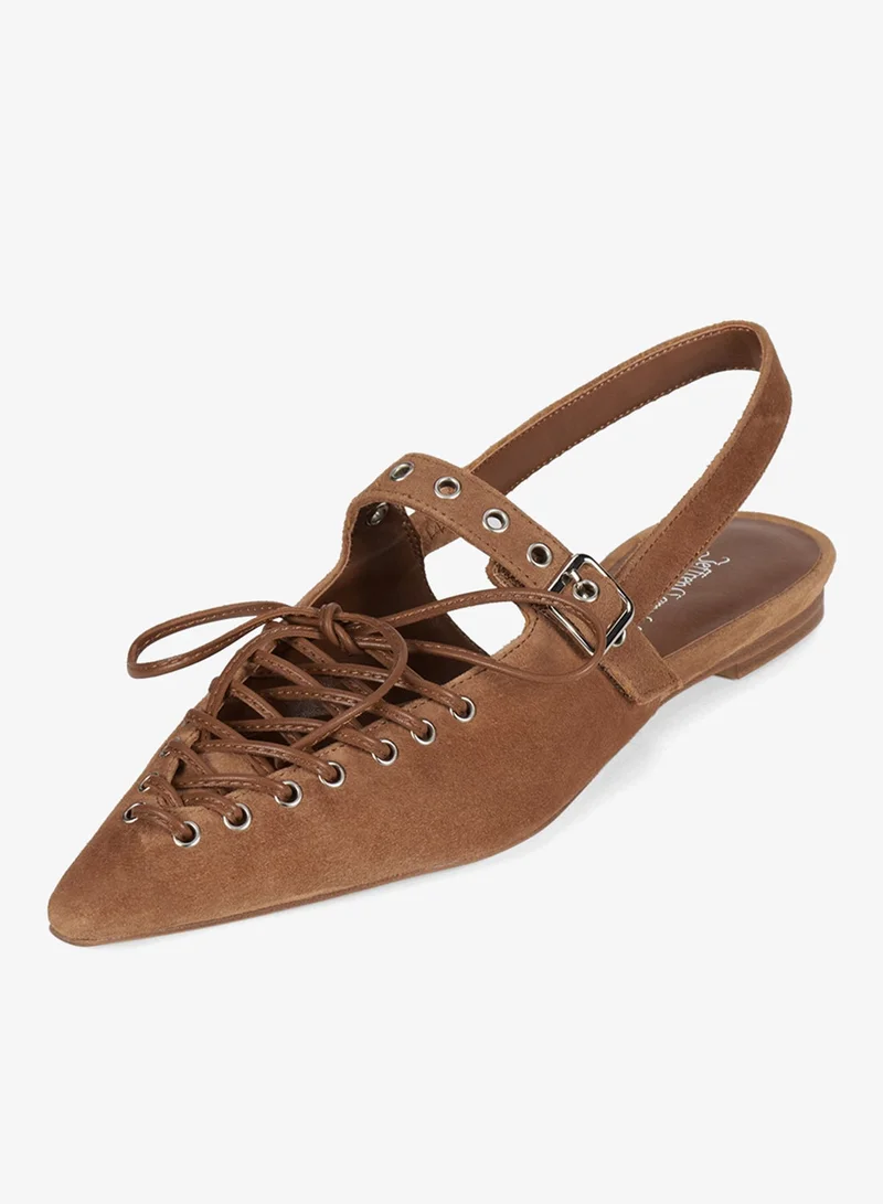 Jeffrey Campbell  Pointed Toe Slingback Flat Sandals for Women | Best Price UAE