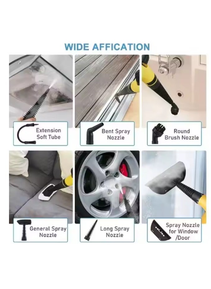 DUNISO Portable handheld steam cleaning machine, multifunctional high temperature pressurized steam cleaning machine, with 9 accessories, suitable for kitchen, sofa, bathroom, car windows  - Image 5