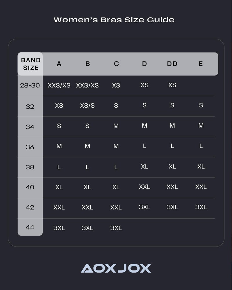Aoxjox صدرية رياضية للنساء من Aoxjox عالية التأثير للتدريب في الصالة الرياضية - صدرية خوليو لليوغا (رمادي، كبير) - Image 5