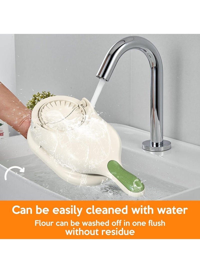 دينكس صانعة الزلابية 2 في 1، صانعة زلابية يدوية مع قالب تورتيلا ومكبس عجينة بيتزا - مكبس يدوي مناسب عالميًا لصانعة الزلابية، تشكيل العجين بنفسك، تحويل صنع الزلابية إلى عمل فني - Image 5