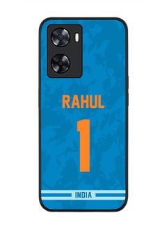 Rugged Black Edge Case for Oppo A57 4G, Slim fit Soft Case Flexible Rubber Edges Thin Cover - Player Name - KL Rahul, Jersey Number- 1