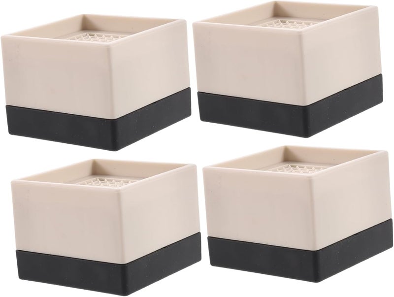 4pcs Bed Risers Slip Silicone Pad Furniture Leg Riser for Height Lift Cleaning and Storage - Image 1