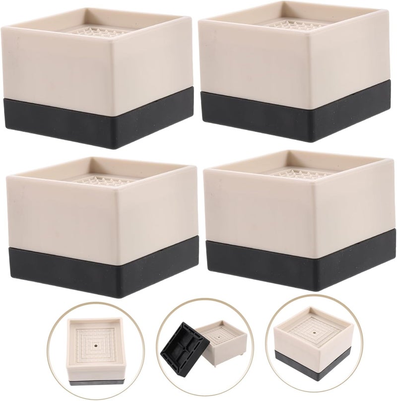 4pcs Bed Risers Slip Silicone Pad Furniture Leg Riser for Height Lift Cleaning and Storage - Image 4