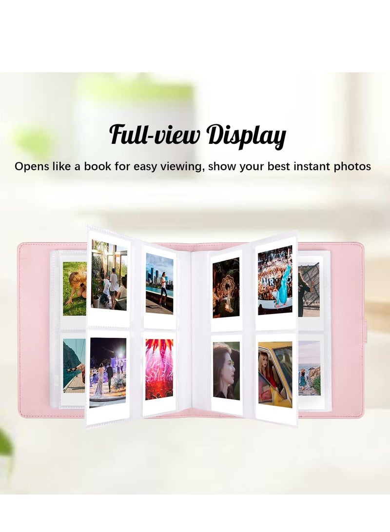 Mini Photo Album Compatible for Fujifilm Instax Mini 12 11 9 90 8+ 8 7S 40 26 25 EVO LiPlay Instant Camera/Mini Link SP-1 Printer/Z2300/ PIC-300 Polaroid Pictures (256 Pockets Shiny Pink) - Image 3