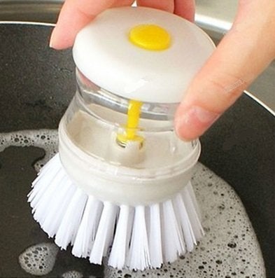 Glive 3pcs washbasin Cleaning Brush with Liquid soap Dispenser - Image 5
