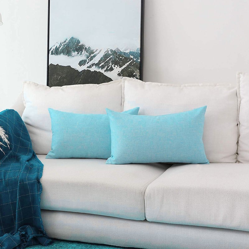 Khooti Jute Cushion Cover | 18 x 28 Inches / 45 x 70 cm | Teal Green | Set of 1 | Throw Pillow Cover for Couches, Chairs, Sofas, Beds, Coffee Tables, Living Rooms, Bedrooms, Modern Boho Design - Image 5