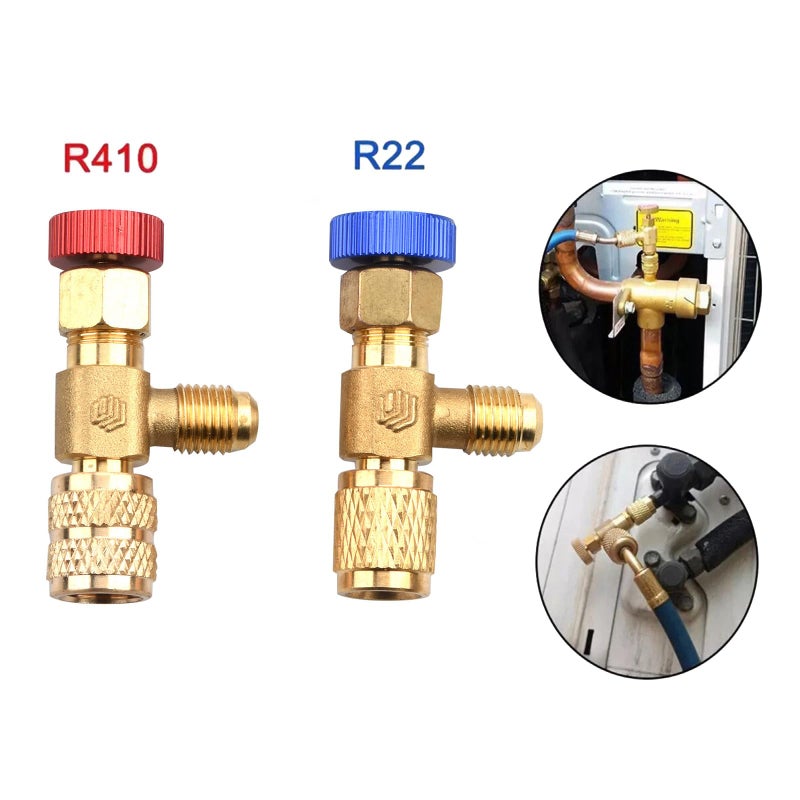 R410 R22 مجموعة صمام إغلاق التبريد 1 4 بوصة SAE HVAC قطعتان - Image 5
