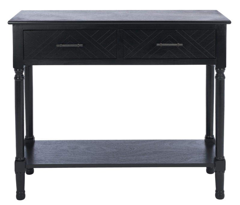 Safavieh SAFAVIEH Home Collection Peyton Black 2Drawer Console Table CNS5704B 