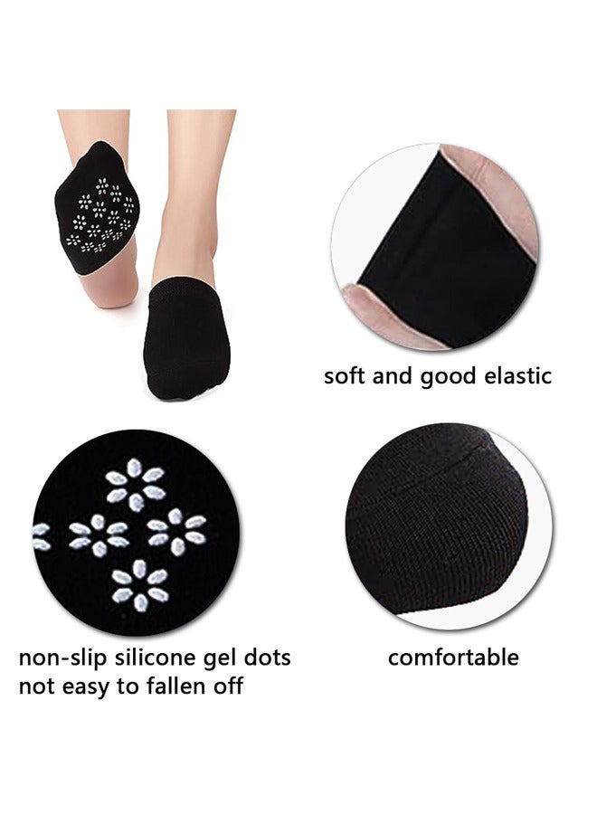 GUSGU 12 Pairs Toe Topper Socks Women Toe Liner Half Socks Non-Slip Cushioned Bottom No Show Toe Cover Half Socks - Image 3