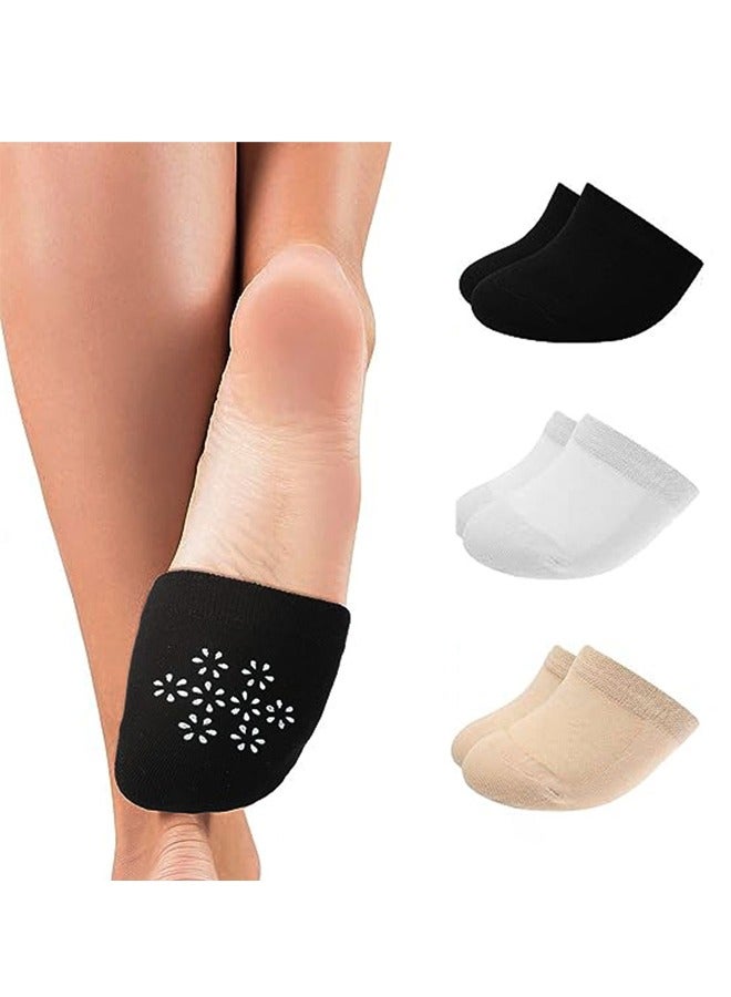 GUSGU 12 Pairs Toe Topper Socks Women Toe Liner Half Socks Non-Slip Cushioned Bottom No Show Toe Cover Half Socks - Image 5