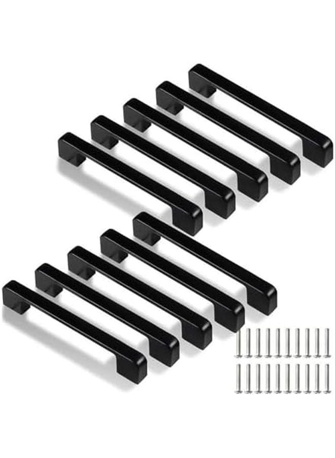 10pcs Black Cabinet Pulls Handles For Kitchen Wardrobe Drawer Cupboard Door Hardware - Image 1
