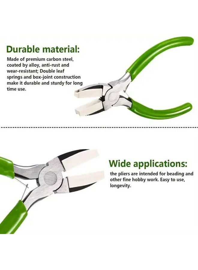 Green Heavy Duty Jewelry Making Pliers Non Marring Nylon Jaw Anti Rust Ergonomic Handle - Image 4