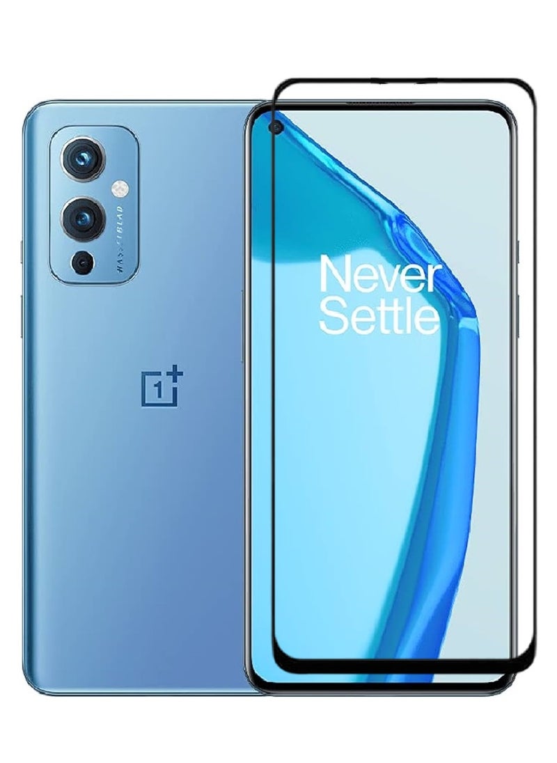 AINA حماية شاشة زجاجية مقساة 5D مصممة لهاتف OnePlus 9 تغطية كاملة من الحافة إلى الحافة ولصق كامل خالي من الفقاعات - Image 1