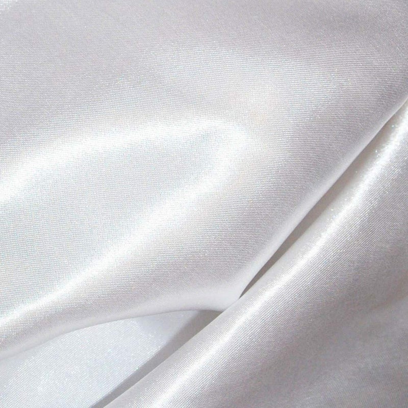 Bini Fabrics White Silky Satin Dress Fabric Plain Satin Material 4445 Width Slik Shiny Fabrics 1 Meter - Image 2