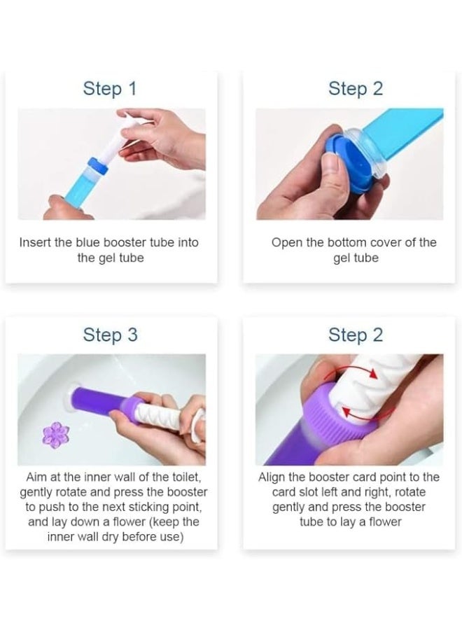 Toilet Gel Cleaner with Rose Fragrance, Long-Lasting Freshness, Automatic Cleaning Action, 150 Flushes per Seal - Image 5