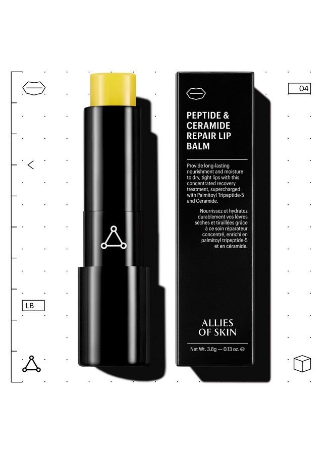 ألايس أوف سكن بلسم الشفاه المُرمّم من Allies of Skin ببتيد وسيراميد مع بالميتويل ثلاثي الببتيد-5، وسيراميد NP، وزيت نبق البحر، وزيت الأفوكادو، وزيت بذور دوار الشمس، وزبدة الشيا، وفيتاميني C وE. 3.8 غرام/ 0.13 أونصة - Image 2