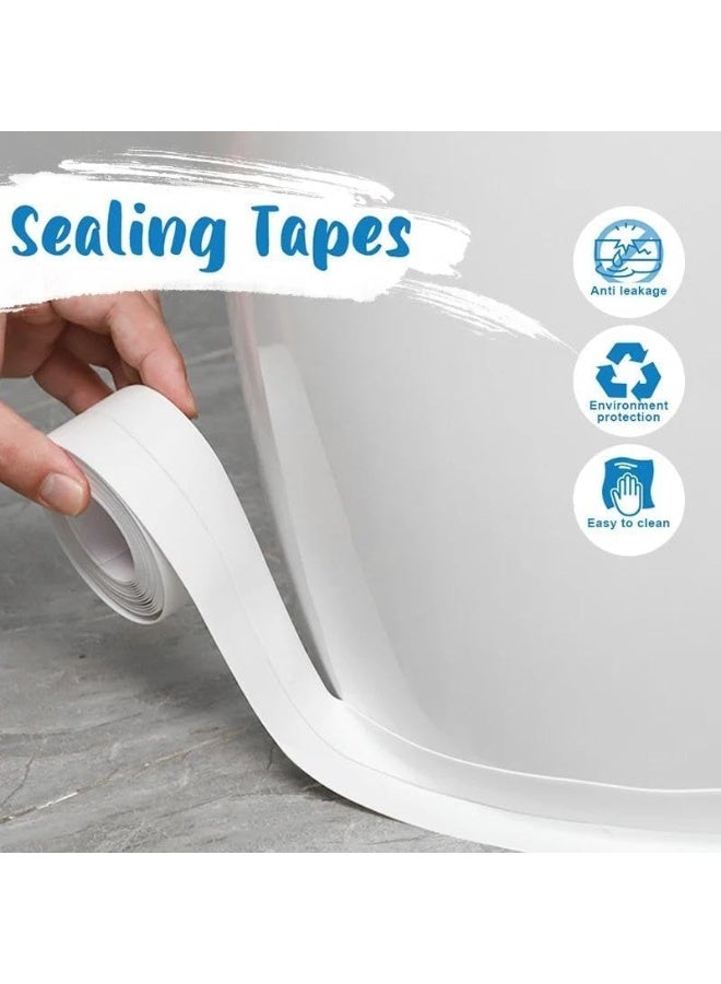 شريط لاصق ذاتي مقاوم للماء، أبيض اللون، 3.8 × 3.2 سم، مناسب للمواد المانعة للتسرب - Image 3