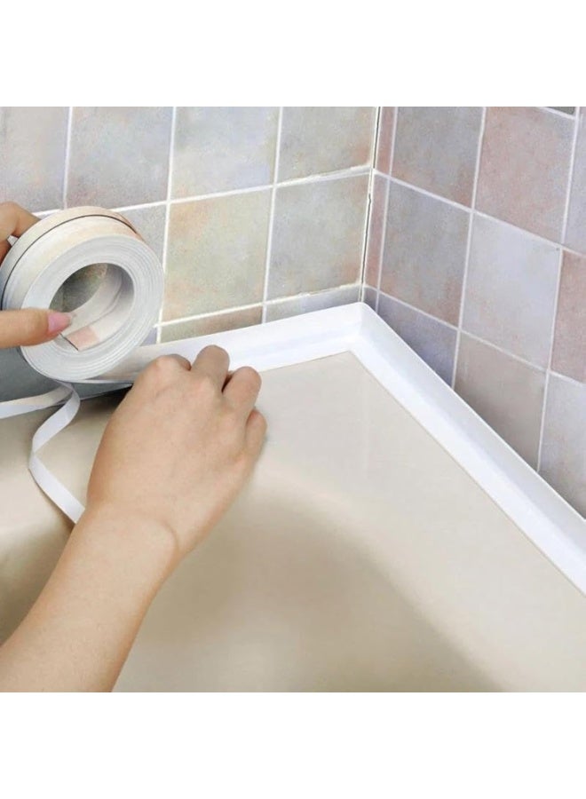 شريط لاصق ذاتي مقاوم للماء، أبيض اللون، 3.8 × 3.2 سم، مناسب للمواد المانعة للتسرب - Image 1