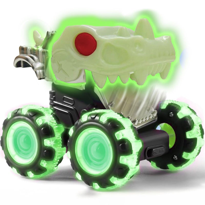 stargo Glow in the Dark Skull Monster Truck Toys Light Up Chomping Pull Back Truck Birthday Gifts for Toddlers Boys Toys Monster Truck Childrens Toys for Kids Boys Girls Ages 35 46 57 48 - Image 3
