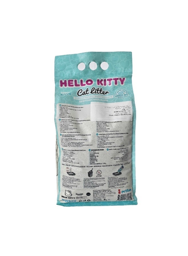 هالو كيتي بت فان هالو كيتي رمل قطط 5 لتر برائحة صابون مارسيليا - Image 4