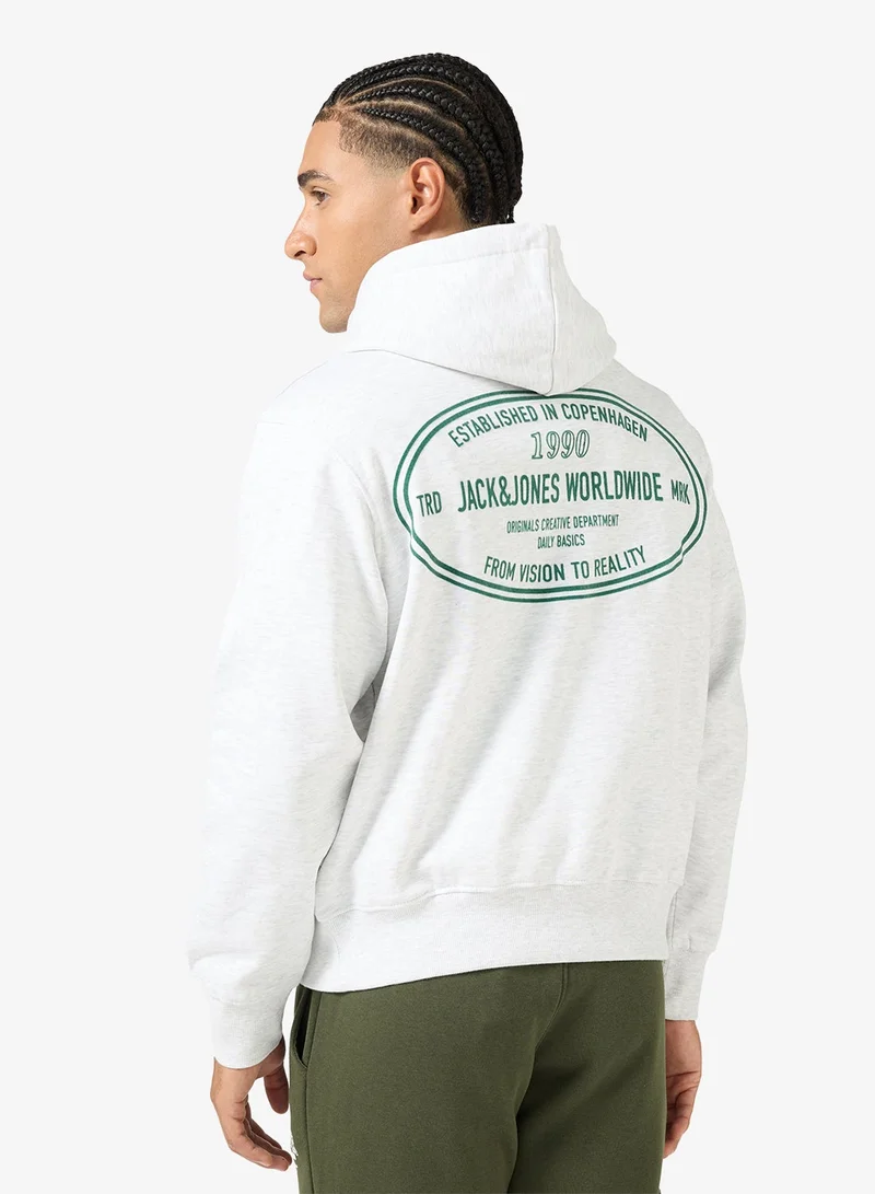 JACK & JONES Graphic Pullover Hoodie