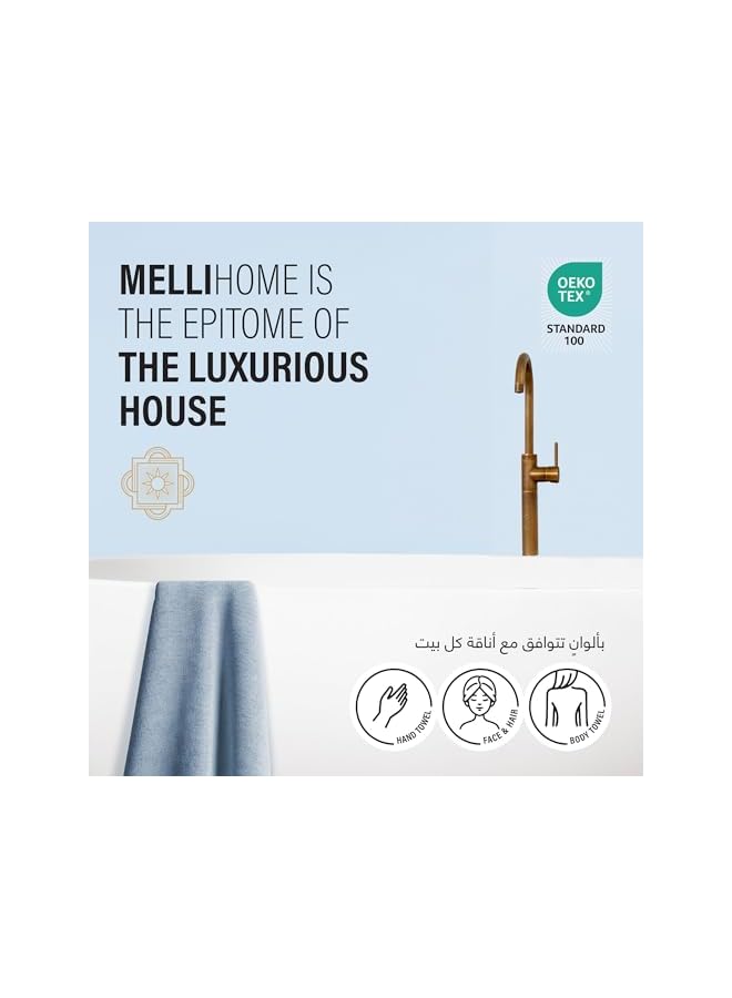 The Bros 630 GSM, Double Stitched Edges, Premium Turkish Cotton Towels Set, Extra Large Bath Towels, Super Soft & Absorbent Bath Towel (2-Piece Set, 90x170 cm) - Image 4