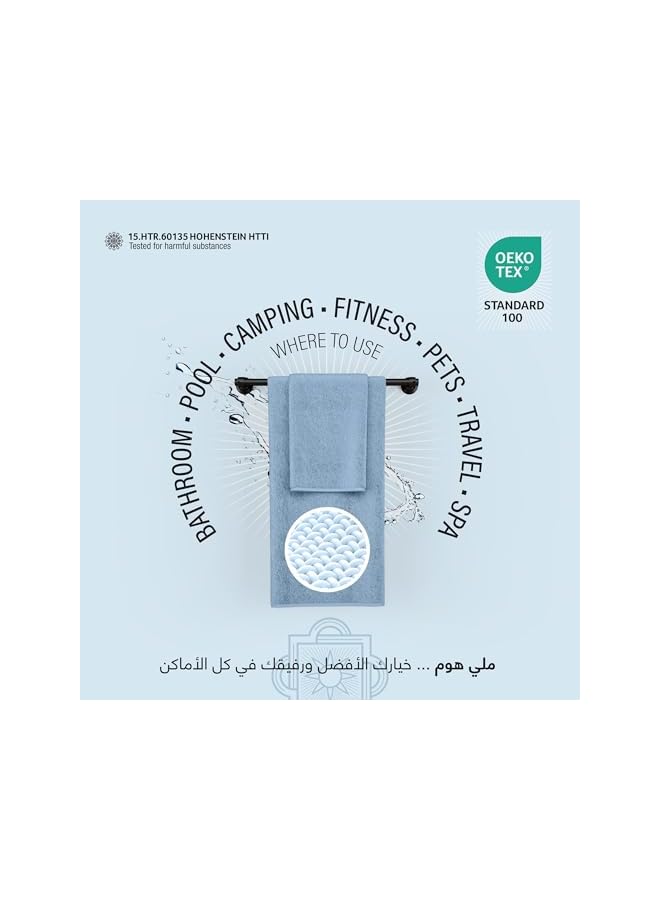 The Bros 630 GSM, Double Stitched Edges, Premium Turkish Cotton Towels Set, Extra Large Bath Towels, Super Soft & Absorbent Bath Towel (2-Piece Set, 90x170 cm) - Image 3