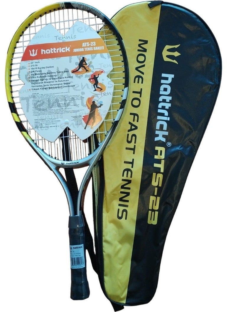 Hattrick ATS23 Junior Tennis Racket 23 Inch 215GR Yellow Black 