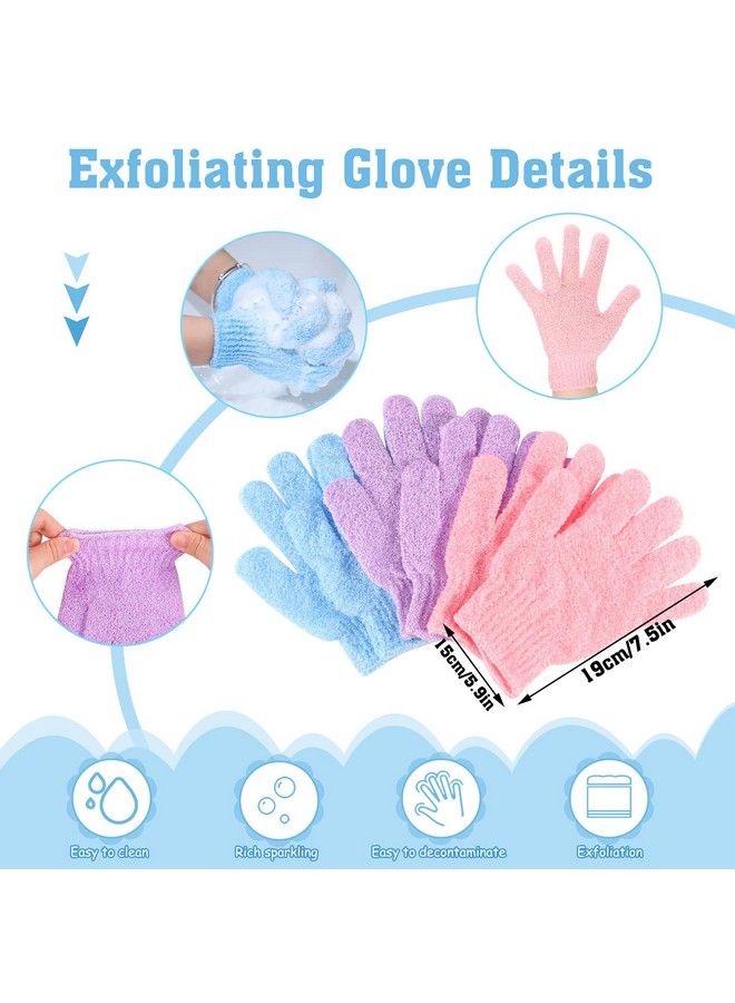 WSICSE 6 Pack African Net Sponge Exfoliating Glove Set 3 Bath Sponge Body Scrubber Back Scrubber And 3 Pairs Exfoliating Gloves For Mothers Day Gifts  - Image 4