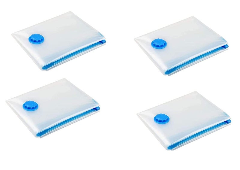 Birud Birud Vacuum Storage Sealer Bags Premium Reusable for Clothes Dress Winter Coats Blankets Pillows Comforters for Travel Space Saver Seal Compression BagsPack of 4 SIZE 80cm x110 cm  - Image 1