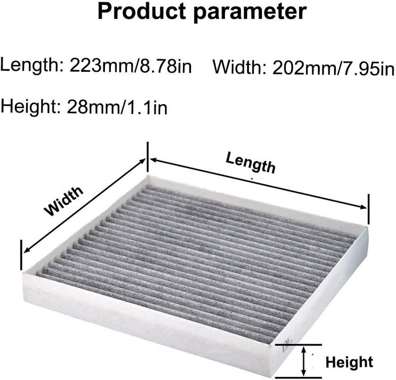 Vuzmode Car Carbon Cabin Air Filter for Kia Sportage 2016-2019 - Image 2