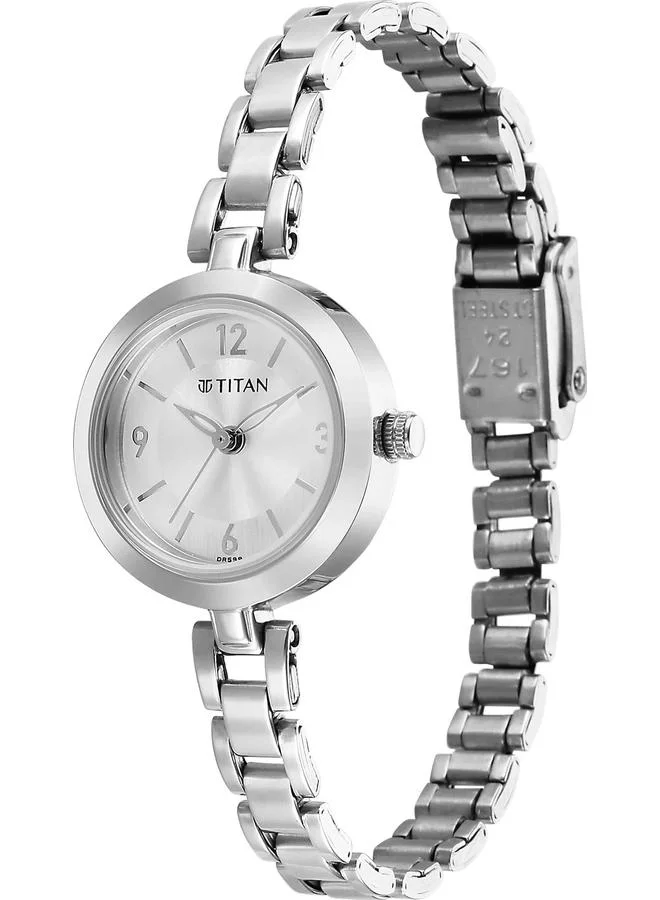 TITAN Women's Analog Display Watch With Silver Stainless Steel Strap - 2598SM07