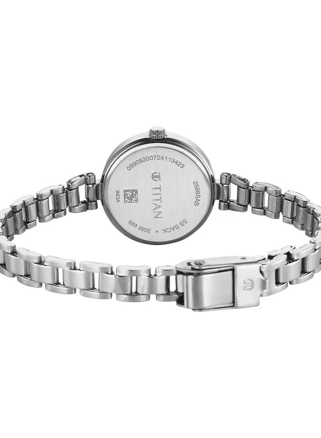TITAN Women's Analog Display Watch With Silver Stainless Steel Strap - 2598SM07