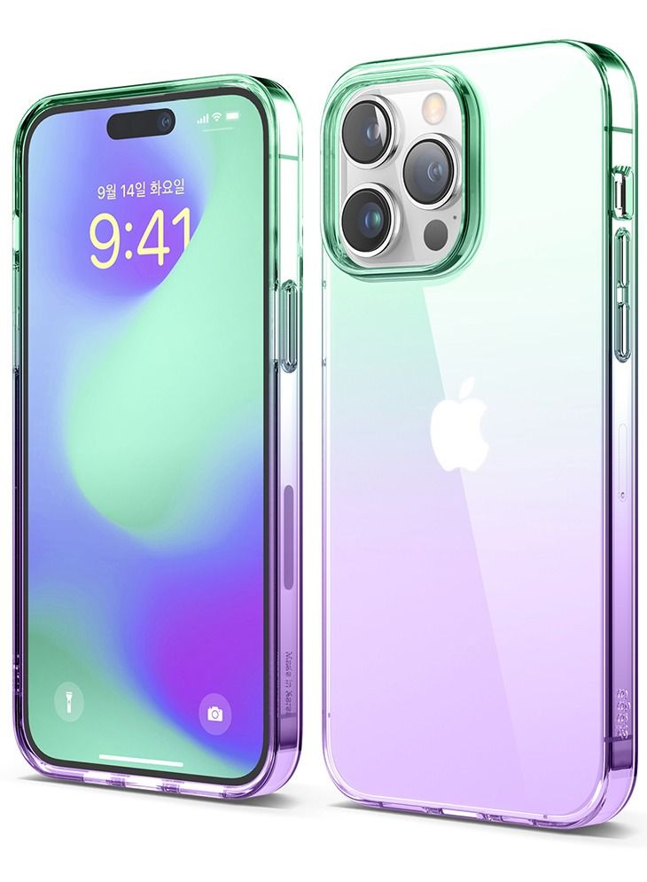 Elago Aurora for iPhone 14 Pro MAX Case Cover - Green Purple - Image 1