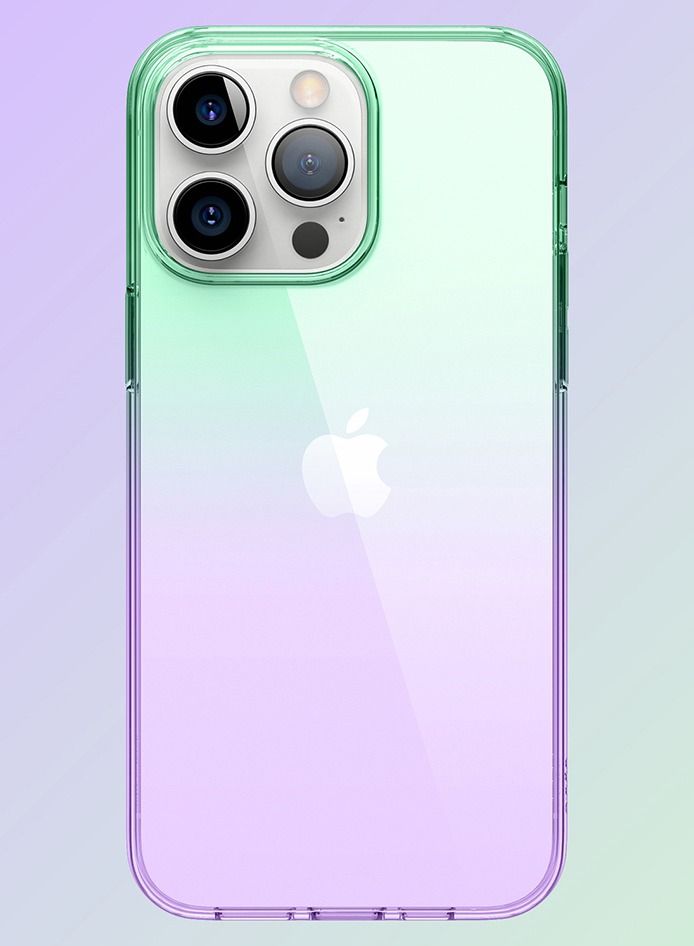 Elago Aurora for iPhone 14 Pro MAX Case Cover - Green Purple - Image 5
