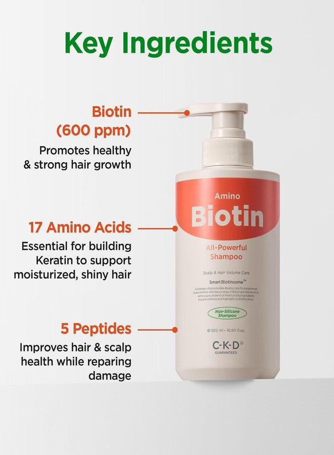 CKD Guaranteed CKD Amino Biotin All-powerful Shampoo - Daily Shampoo for Hair and Scalp, Promotes Hair Growth, Repairs Damaged Hair, Enhances Healthy Hair, and Thickens Hair. Korean Hair Care. 16.9 fl oz - Image 5