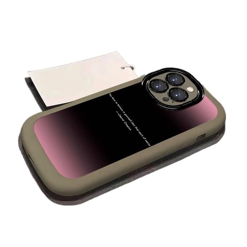 غطاء واقي بEco Material لـ iPhone 14 / 14 Plus / 14 Pro / 14 Pro Max مع رسم متدرج وسيليكون لا يصفر مع مقاوم للصدمات مع حماية من السقوط بوسادة هوائية باللون Light Coffee من السيليك. - Image 1