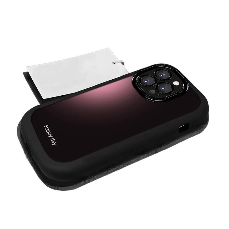 غطاء واقي بEco Material لـ iPhone 14 / 14 Plus / 14 Pro / 14 Pro Max مع رسم متدرج وسيليكون لا يصفر مع مقاوم للصدمات مع حماية من السقوط بوسادة هوائية باللون Light Coffee من السيليك. - Image 4