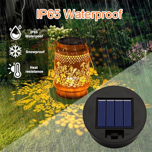 ANGMLN 4 Pack Solar Lights Replacement Top Parts (Top Size 3.31 inch, Bottom Size 2.83 inch) 7 Lumens Lantern Lids Replacement Light for Hanging Solar Lanterns Outdoor Decorations Garden Patio, Warm White - Image 5