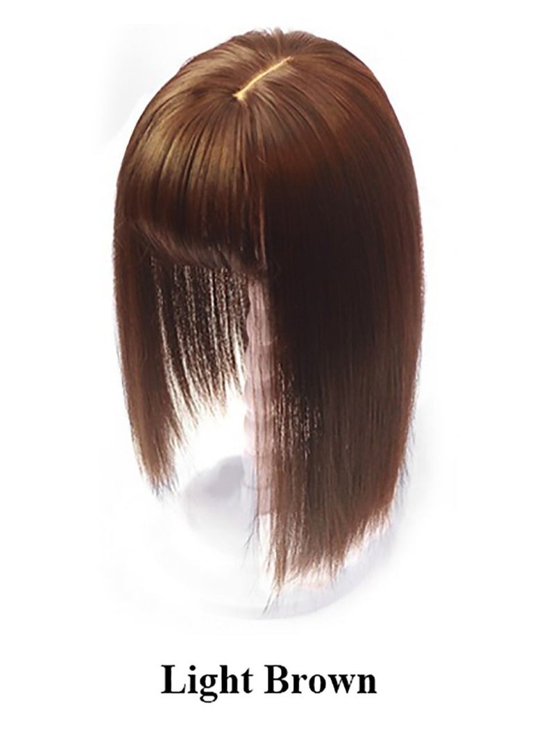 Estelle Hair Topper with Air Bang for Lady with Heat-resistant Fiber,Hair Piece ,Cover Whiter Hair,increase Hair Volume ,nature Looking - Image 1
