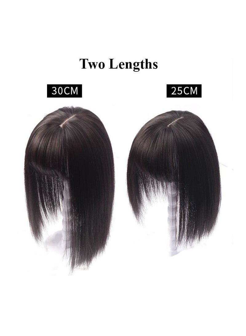 Estelle Hair Topper with Air Bang for Lady with Heat-resistant Fiber,Hair Piece ,Cover Whiter Hair,increase Hair Volume ,nature Looking - Image 2