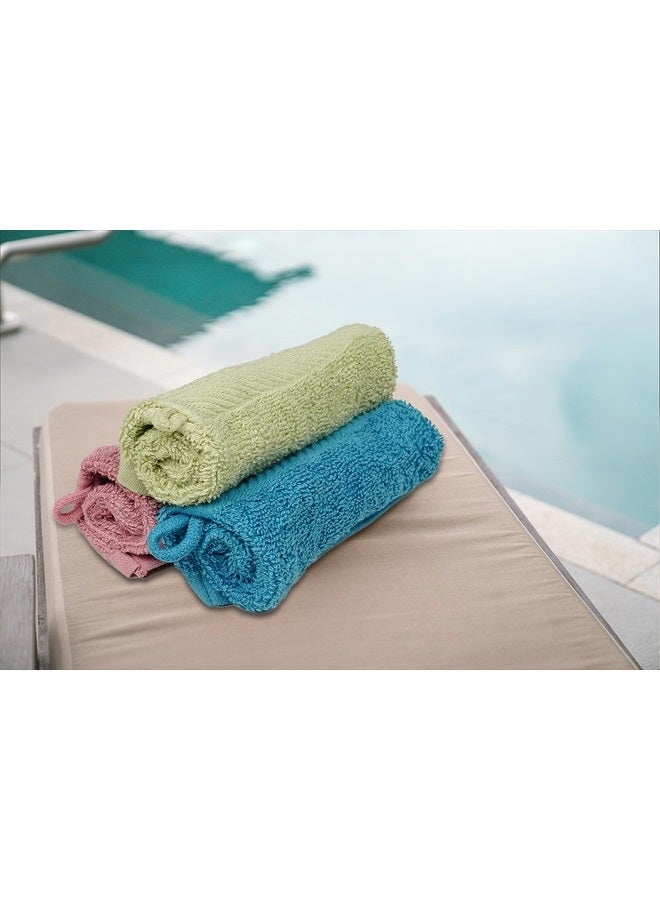 ZUPERIA Premium Bath Mitts - Pack of 12 (6 x 9 Inches) - 100% Cotton European Style Washcloths with Loop - Super Soft and Absorbant Bath Washcloths (Multicolor) - Image 5