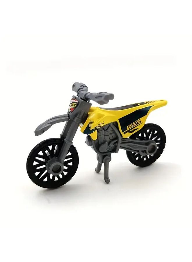Yellow Motorcycle Model Ornaments Durable Plastic STEM Toys Christmas Birthday Gift - Image 5