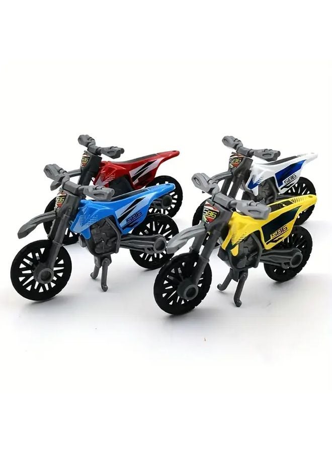 Yellow Motorcycle Model Ornaments Durable Plastic STEM Toys Christmas Birthday Gift - Image 4