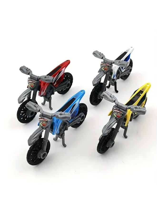 Yellow Motorcycle Model Ornaments Durable Plastic STEM Toys Christmas Birthday Gift - Image 2