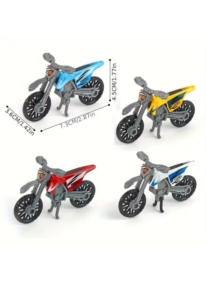 Yellow Motorcycle Model Ornaments Durable Plastic STEM Toys Christmas Birthday Gift - Image 3