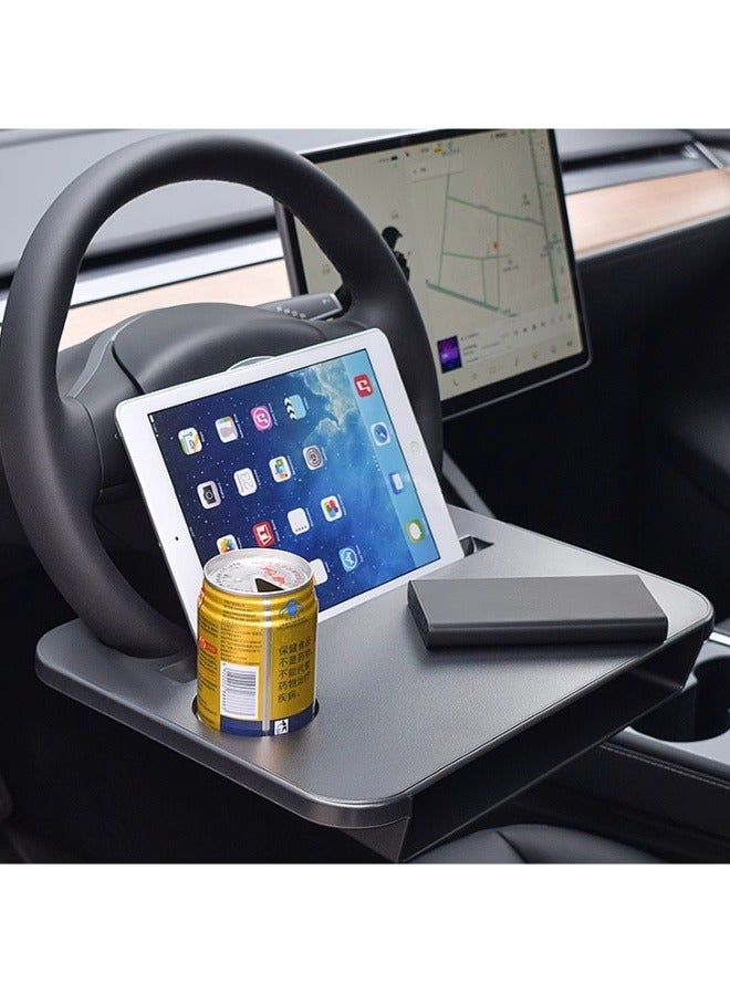 Generic Car Steering Wheel Multifunctional Small Table Board Storage Tray Dual-use Laptop Stand Food Tray  - Image 3