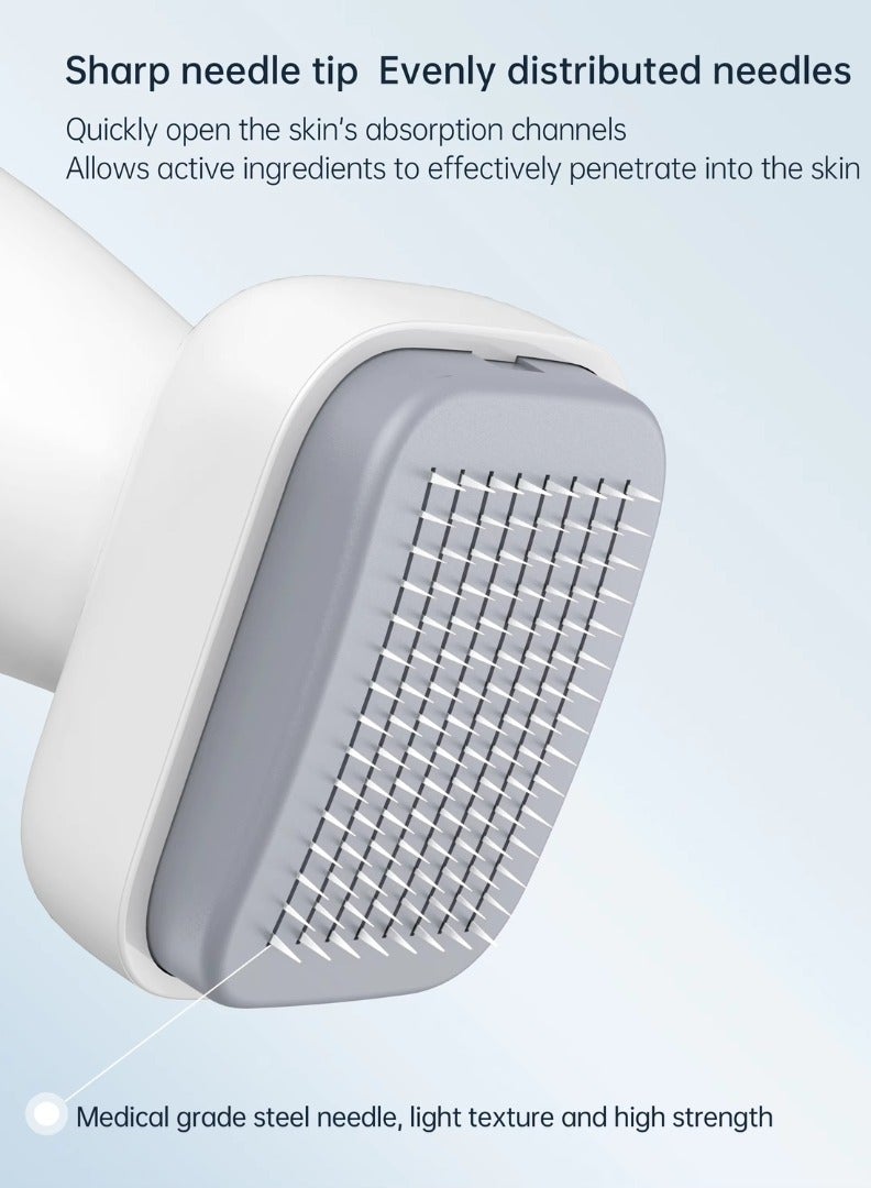 bio needle ديرما ستامب 120 إبرة مع قرص ضبط الإبر - قلم ديرما ستامب احترافي للميكرونيدلنج للنساء والرجال لنمو الشعر والعناية بالبشرة ونمو اللحية - ديرما ستامب من الفولاذ المقاوم للصدأ بعمق من 0 إلى 2 مم - Image 4