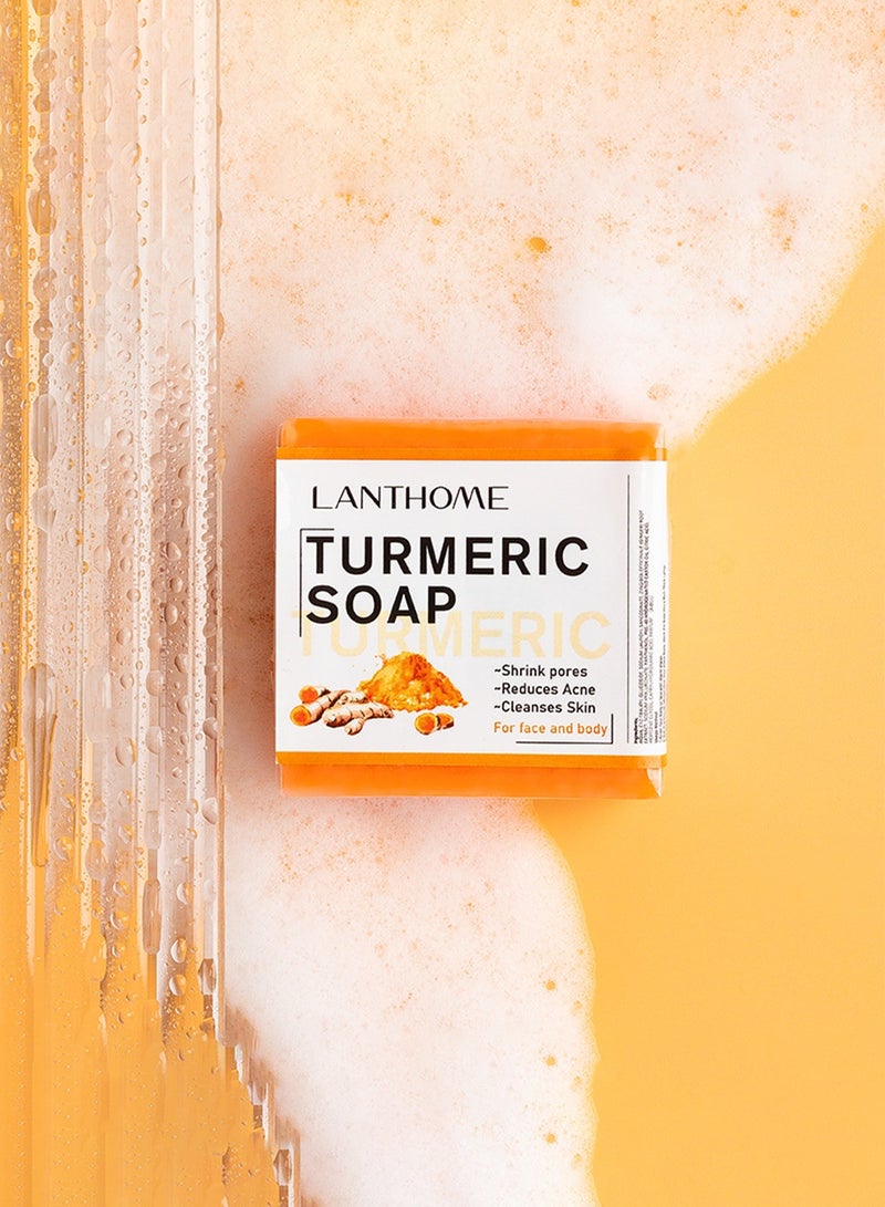 Lanthome Turmeric Soap Facial Soap Handmade Soap - Deep Skin Cleansing - Image 1